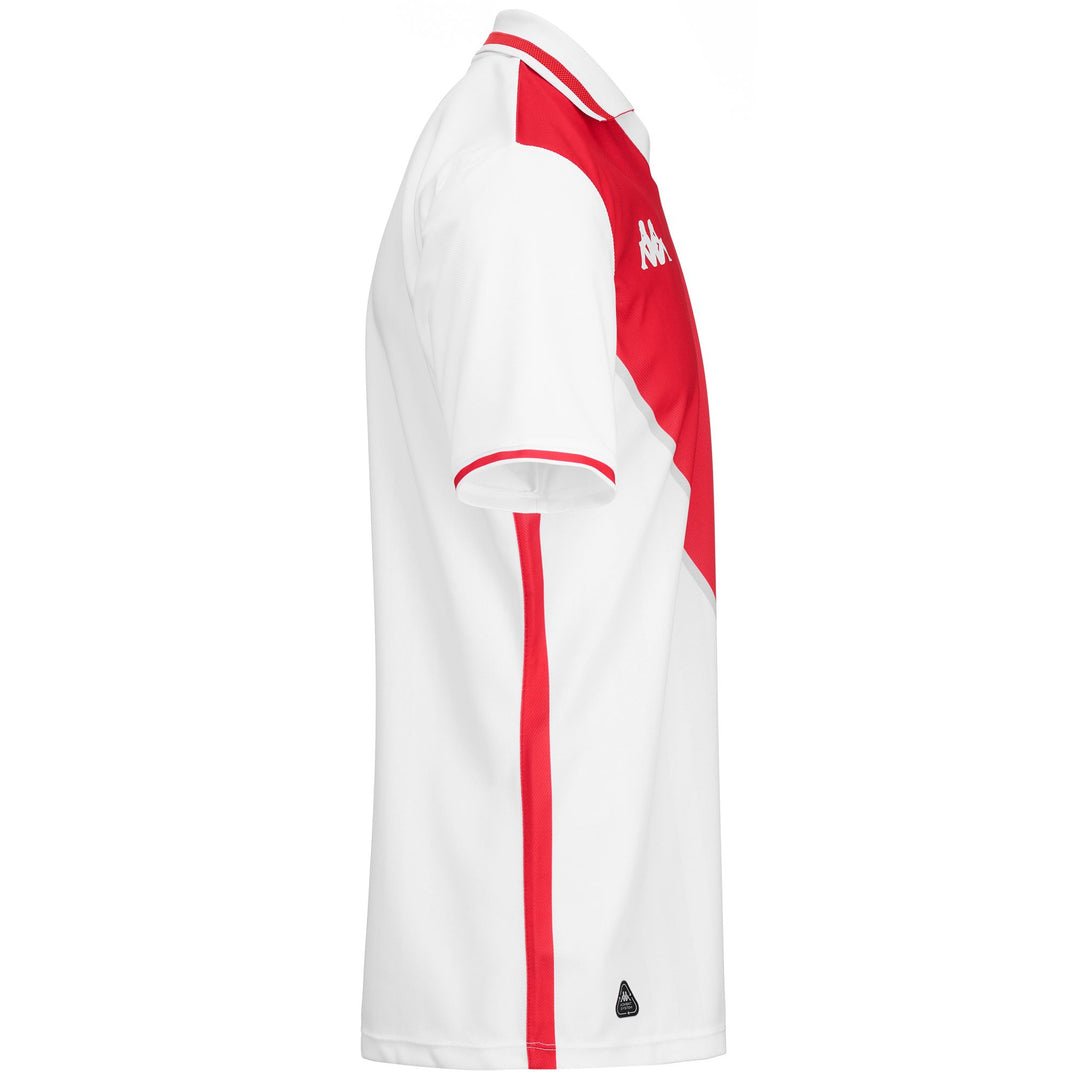 Red and White Men's Football Active Jersey Shirt with Hydro-Way Protection main