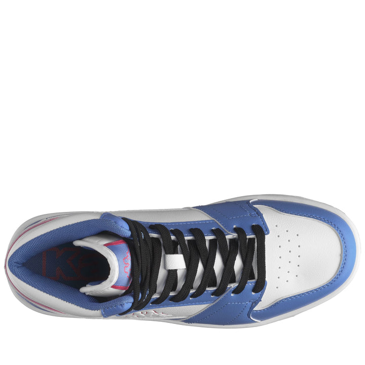 Sneakers Unisex LOGO BERNAL MD Low Cut WHITE-BLUE LT Dressed Back (jpg Rgb)		