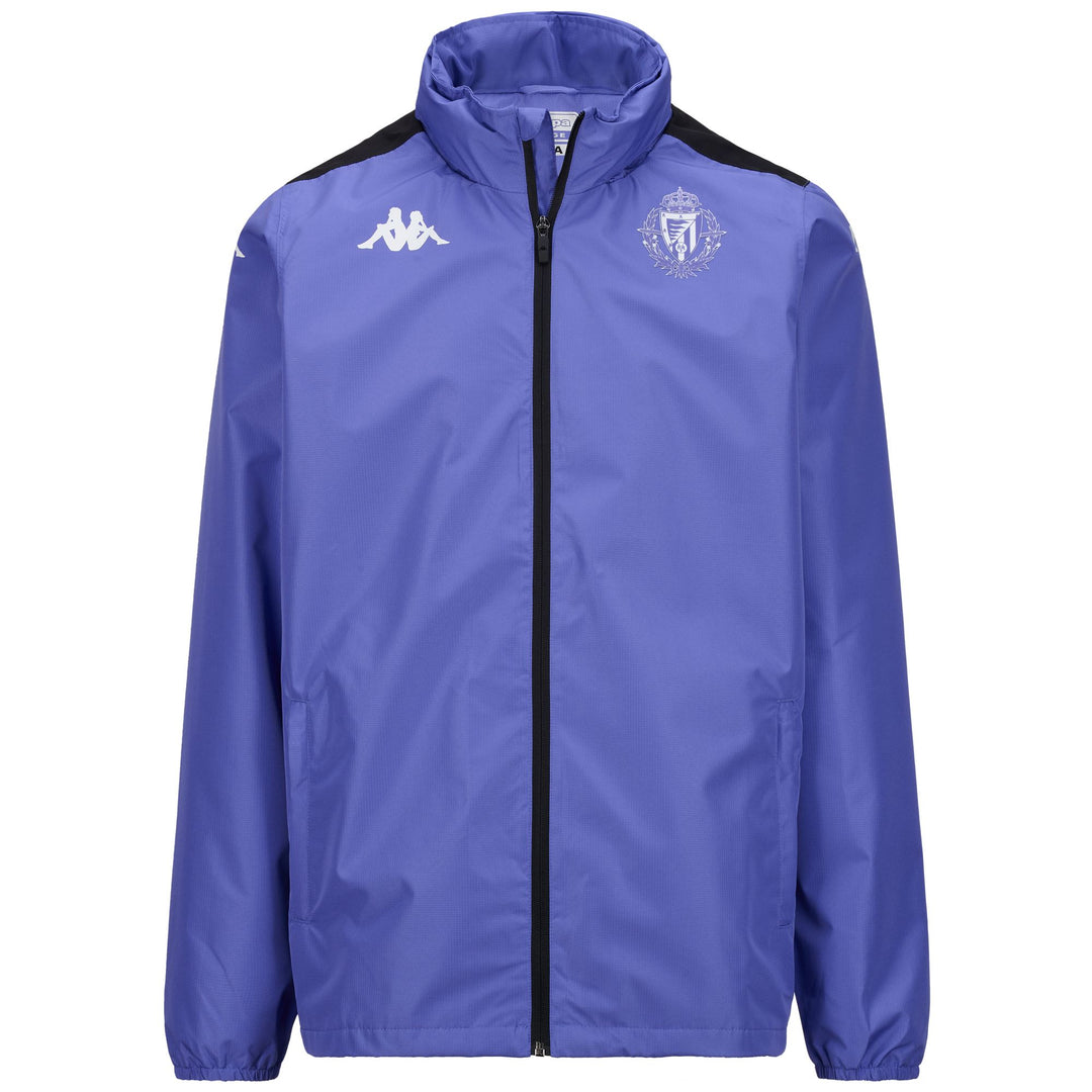 Giacca antipioggia da allenamento medio-alta da uomo viola con protezione dall'acqua 01