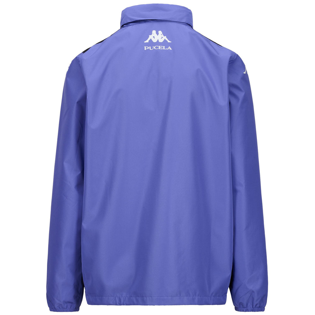 Violet men's mid training rain jacket with water protection main
