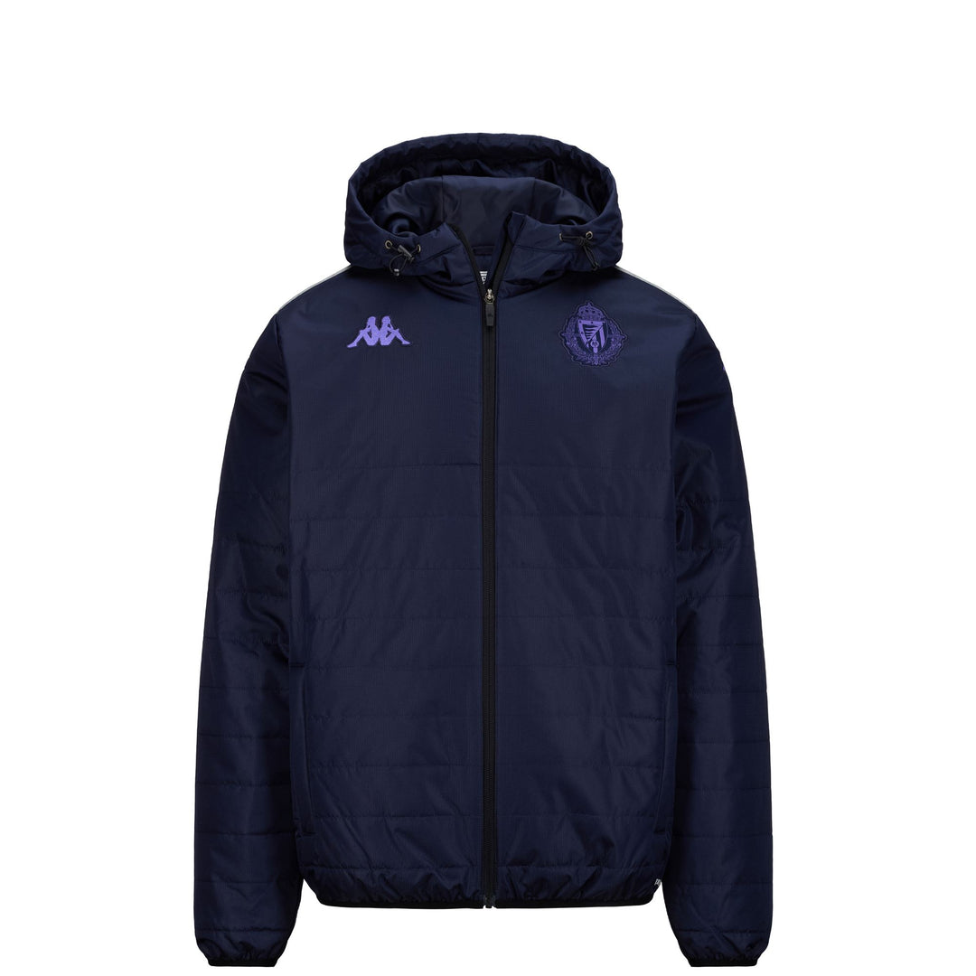 Blue Men's Real Valladolid Football Padded Slim Fit Jacket 01