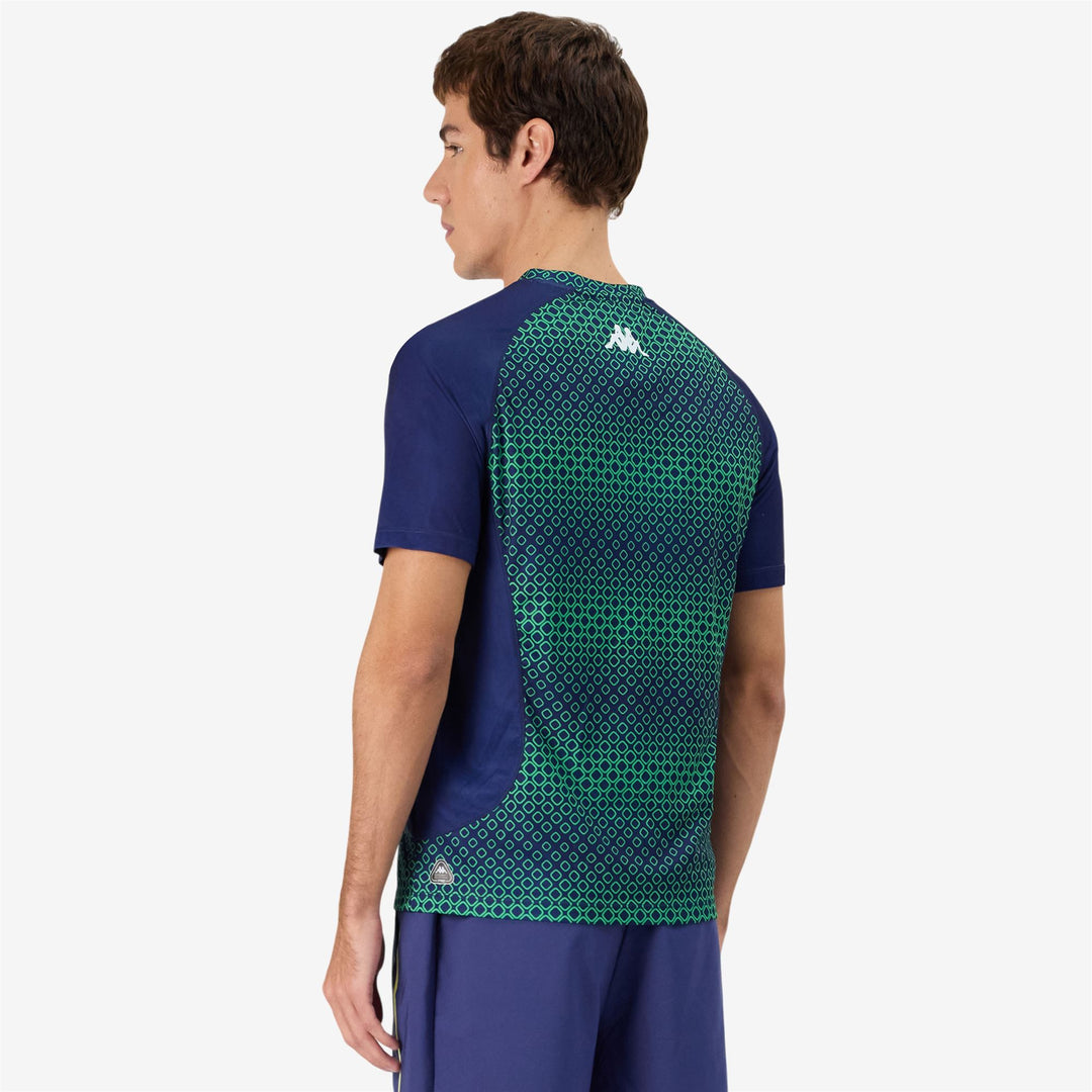 Blue Men's Regular Fit Padel Shirt in Polyester Jersey Fabric main