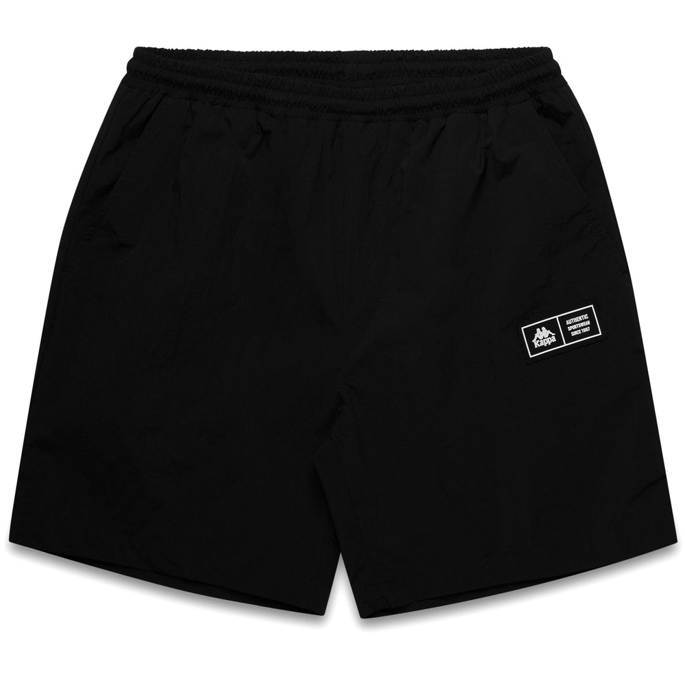 Short de sport noir pour homme, coupe classique, en tissu tissé 02