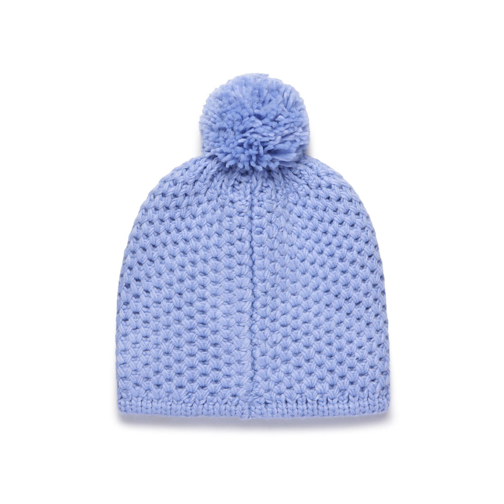 Gorro de esquí unisex azul celeste con forro polar y pompón 02