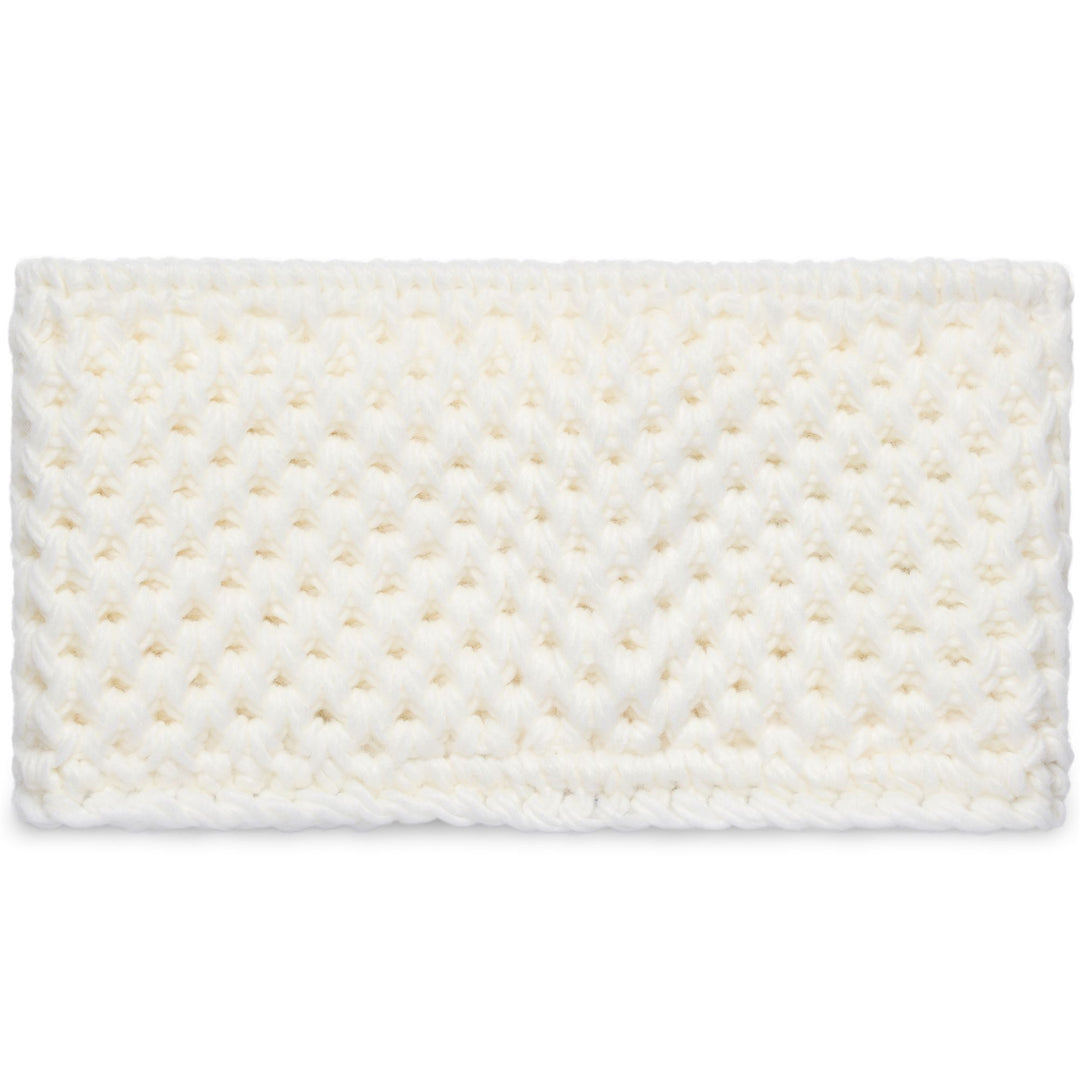 Cappello unisex in maglia acrilica bianca con fodera in pile main