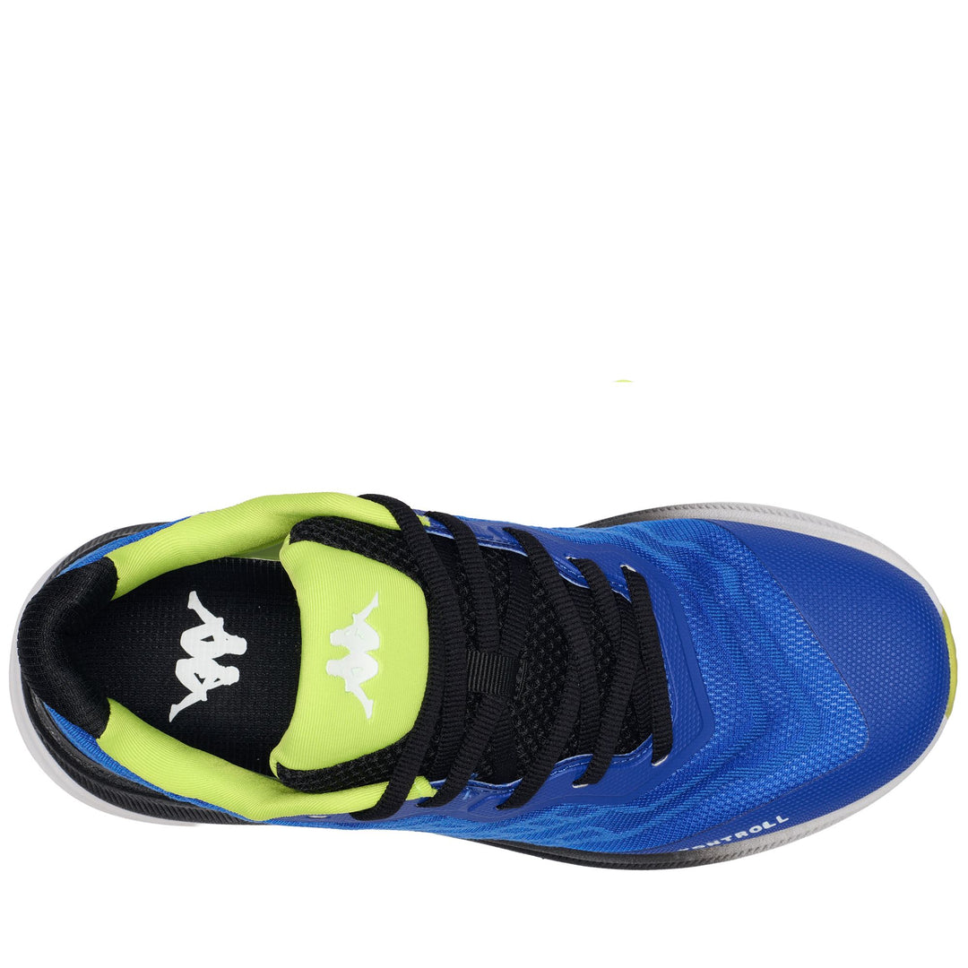 Blue and Green Unisex Low Cut Running Shoes with Jacquard Upper main