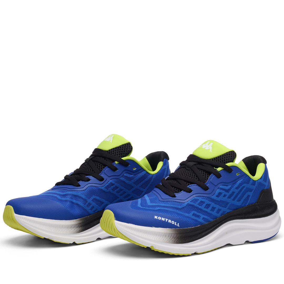 Zapatillas de running unisex de corte bajo, azules y verdes, con parte superior de jacquard 01