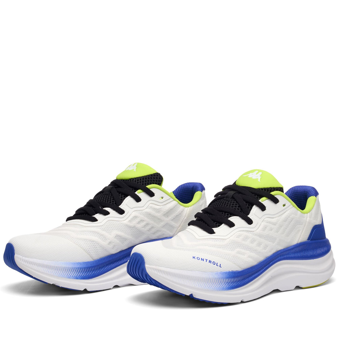 White Blue Unisex Low Cut Running Sport Shoes with Rubber Outsole 01