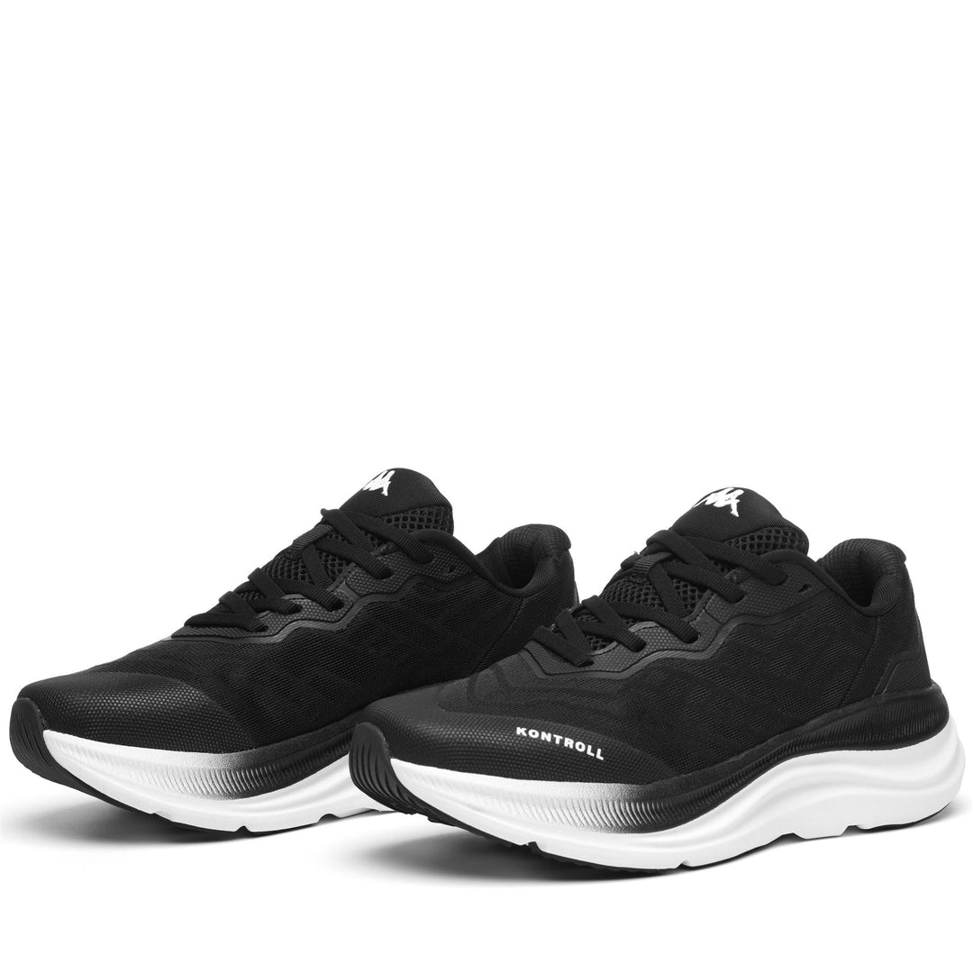Black and White Unisex Low Cut Sport Running Shoes 01