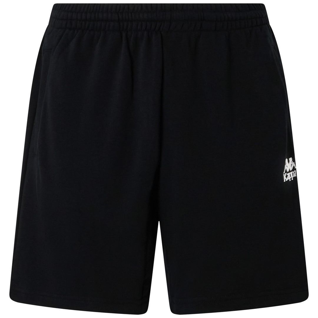 Pantalones cortos deportivos de calle de algodón orgánico para hombre, en blanco y negro 01