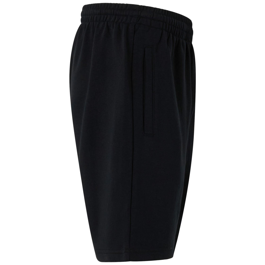 Short de sport noir pour homme, coupe classique, en coton biologique main