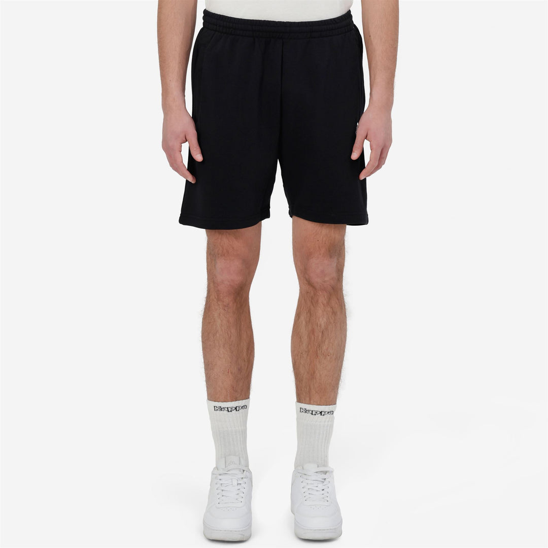 Black Men's Sportswear Regular Fit Organic Cotton Shorts 01