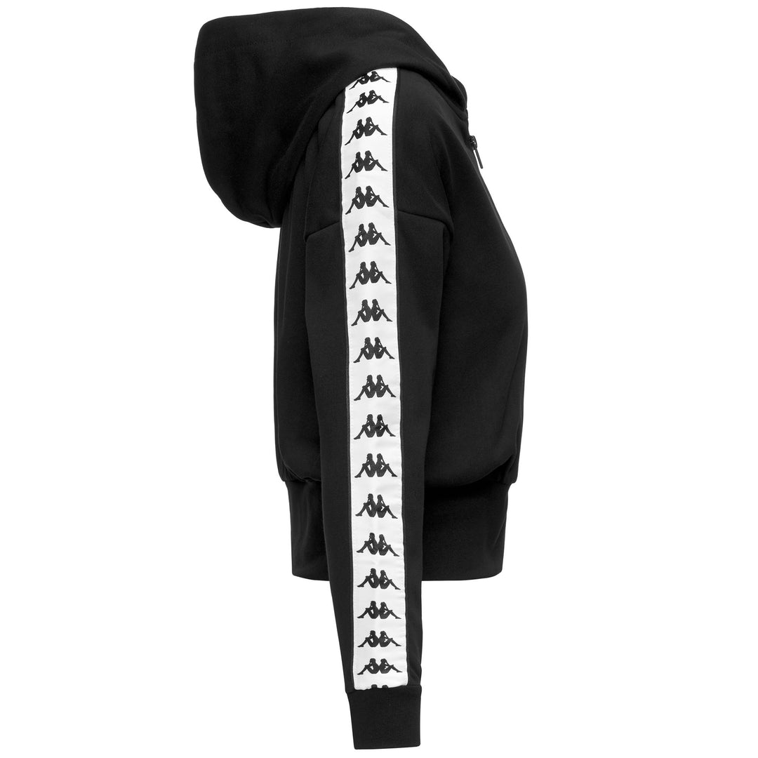 Sudadera deportiva extragrande negra para mujer en felpa francesa main
