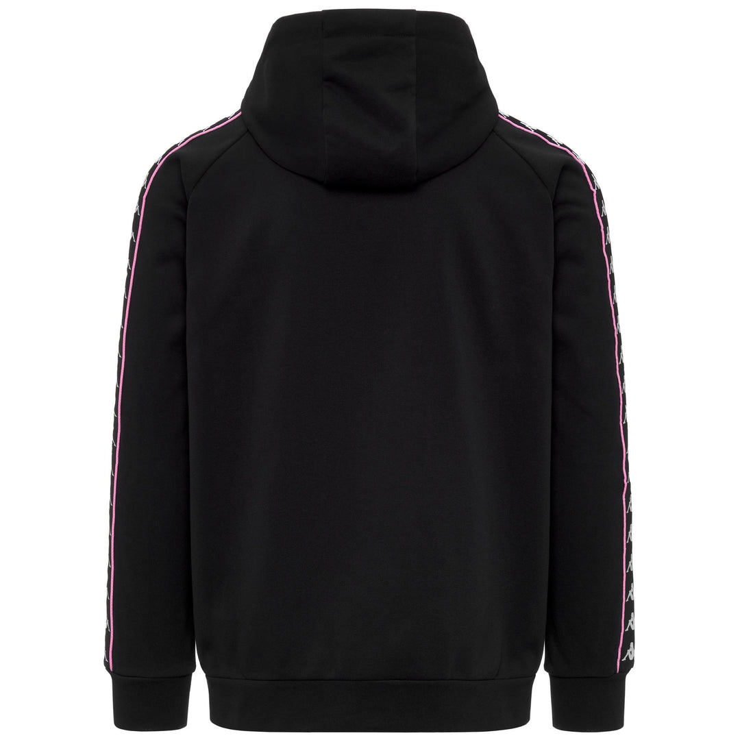 Sudadera deportiva con capucha y cinta jacquard para hombre color negro main