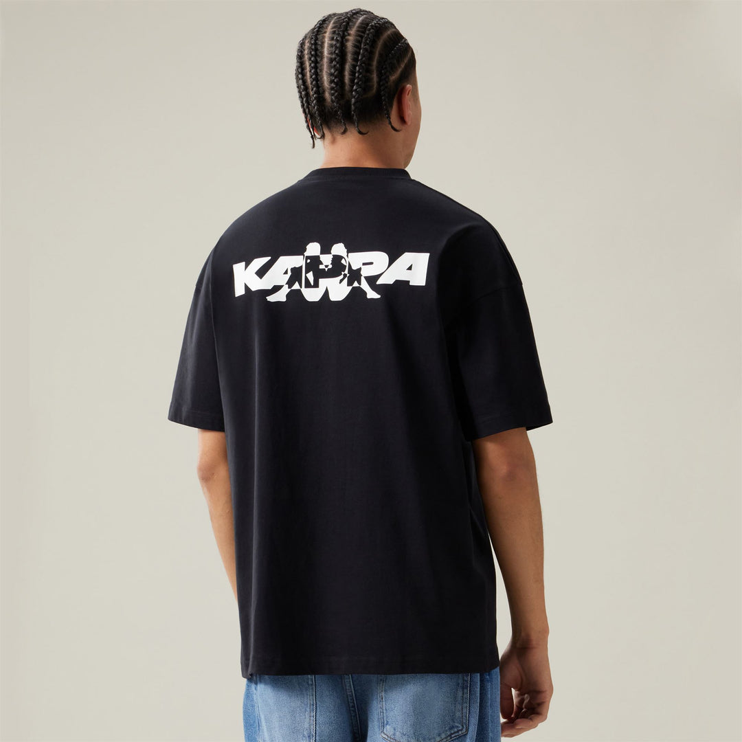 T-shirt de sport noir pour homme, coupe confortable, en coton biologique main