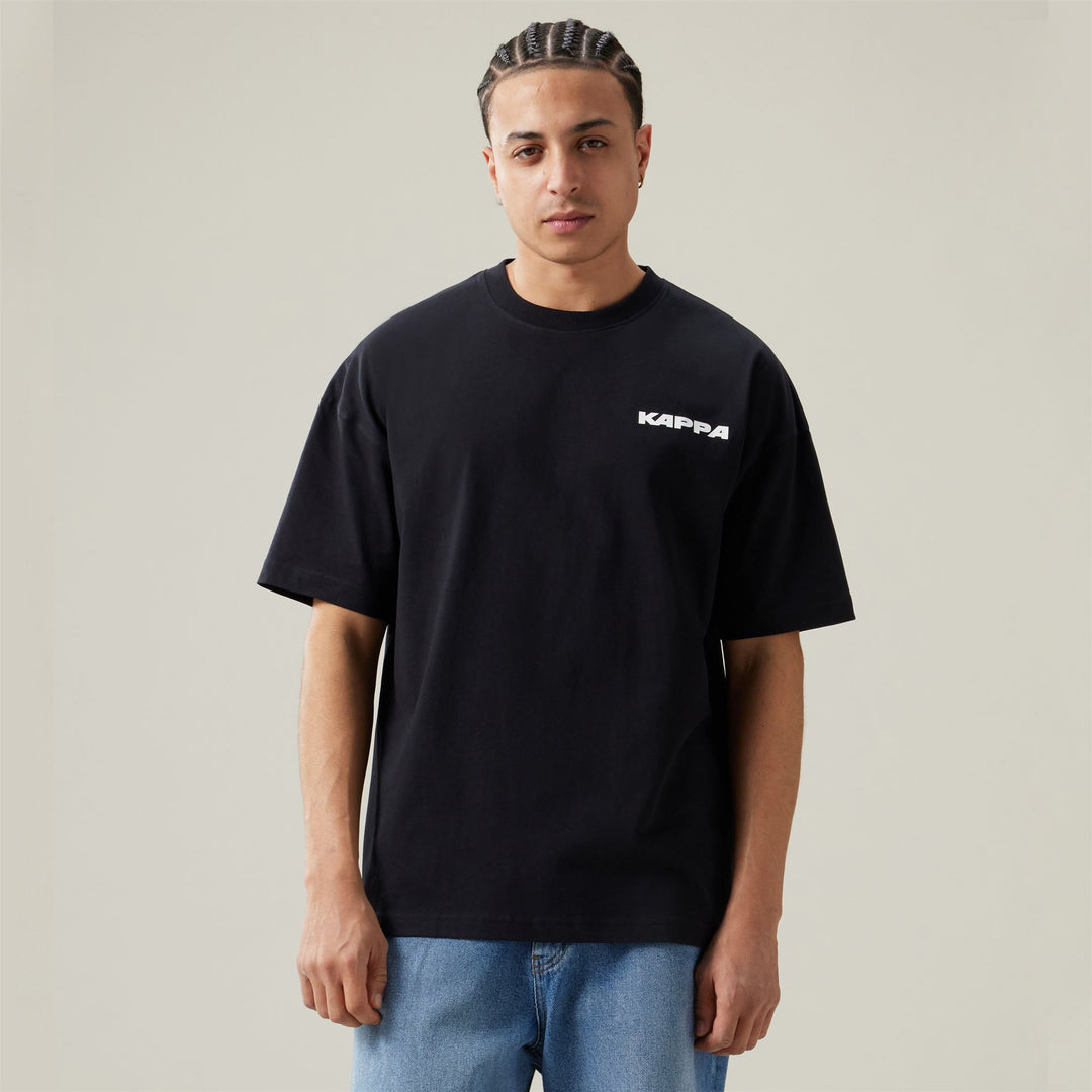 Camiseta deportiva de algodón orgánico para hombre, blanca y negra, con estampado gráfico main