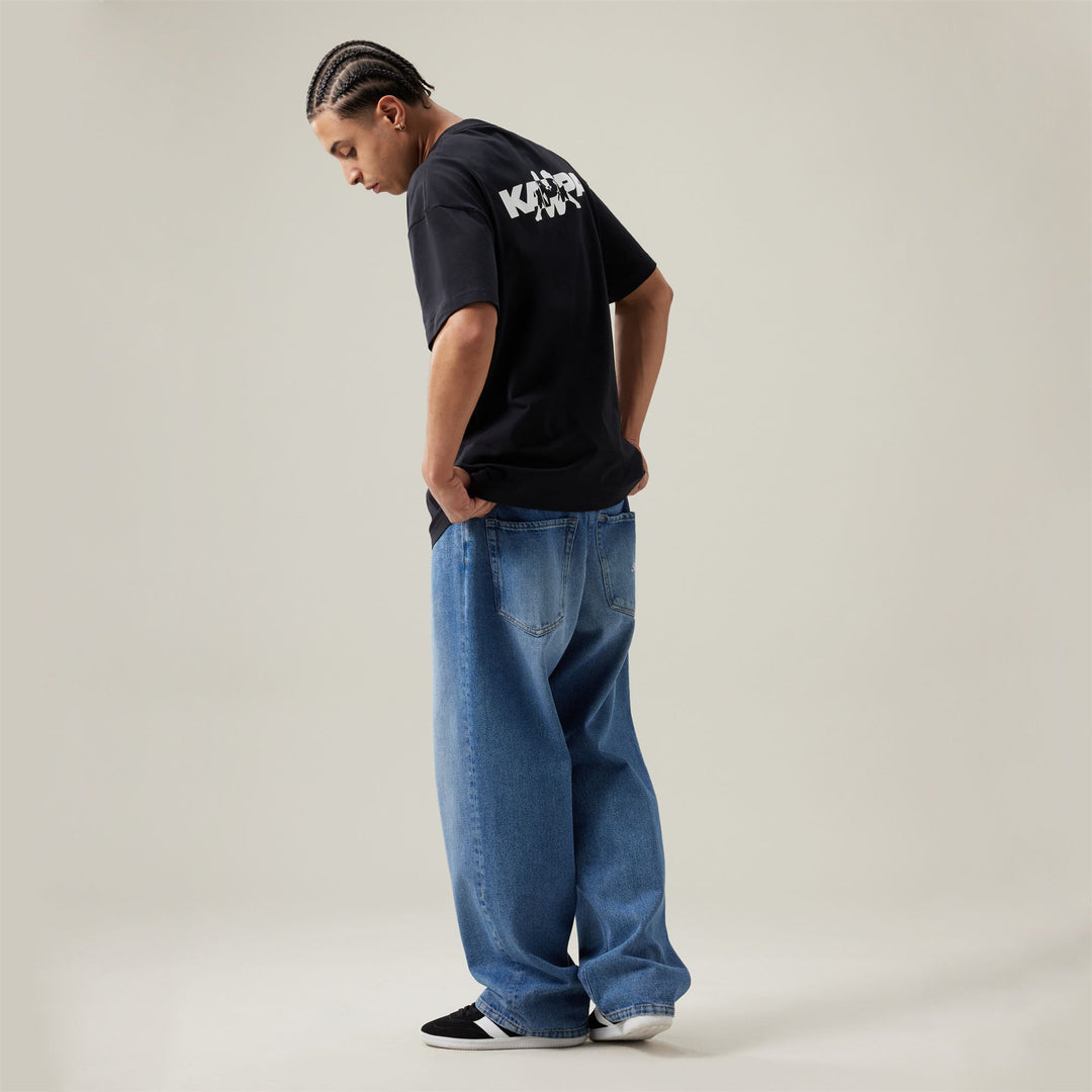 Camiseta deportiva de algodón orgánico para hombre, blanca y negra, con estampado gráfico main