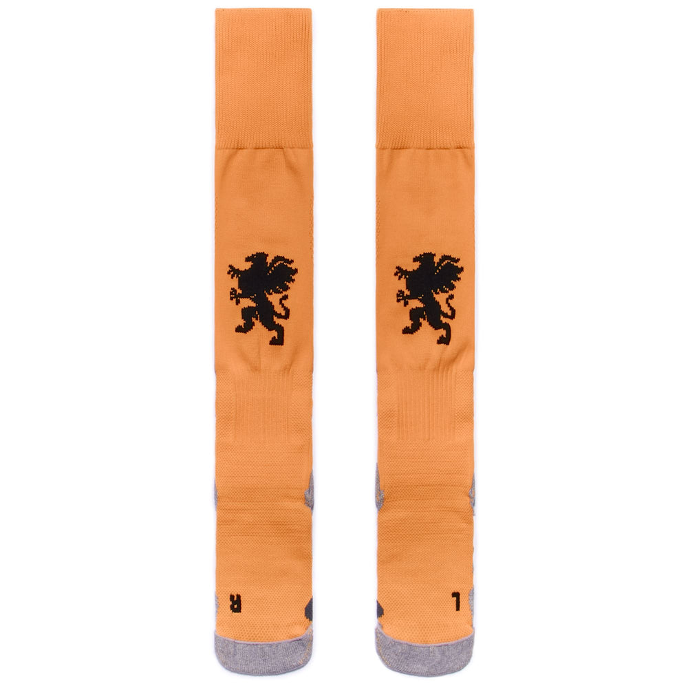 Calcetines de fútbol hasta la rodilla para hombre, color amarillo neón, con amortiguación 02