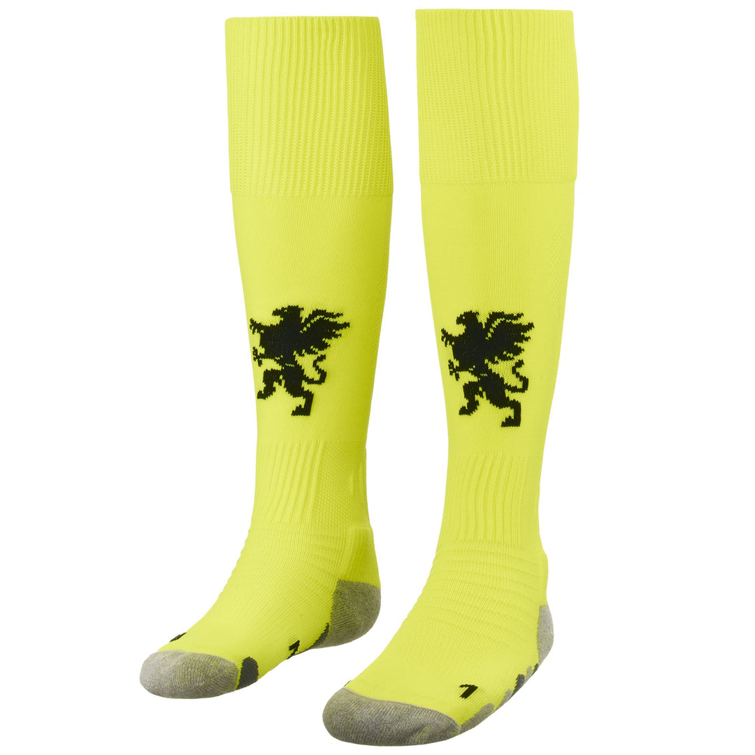 Neon Green Men's Knee High Football Socks with Cushioning 01