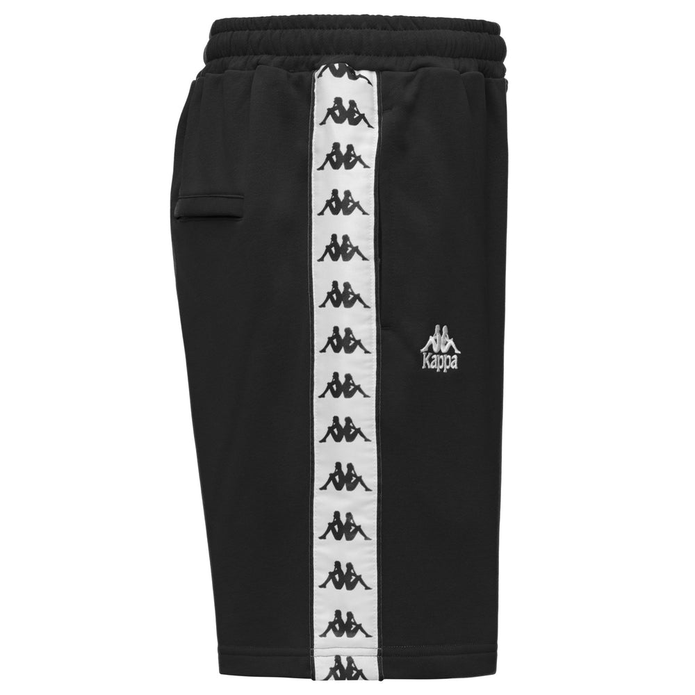 Black Men's Comfort Fit Sportswear Shorts with Jacquard Tape 02