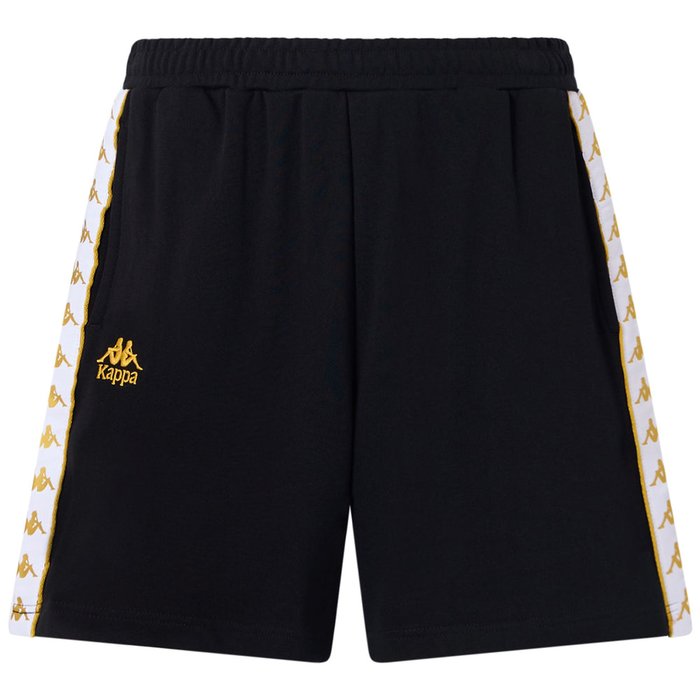 Short de sport noir pour homme, coupe confortable, avec bande jacquard 02