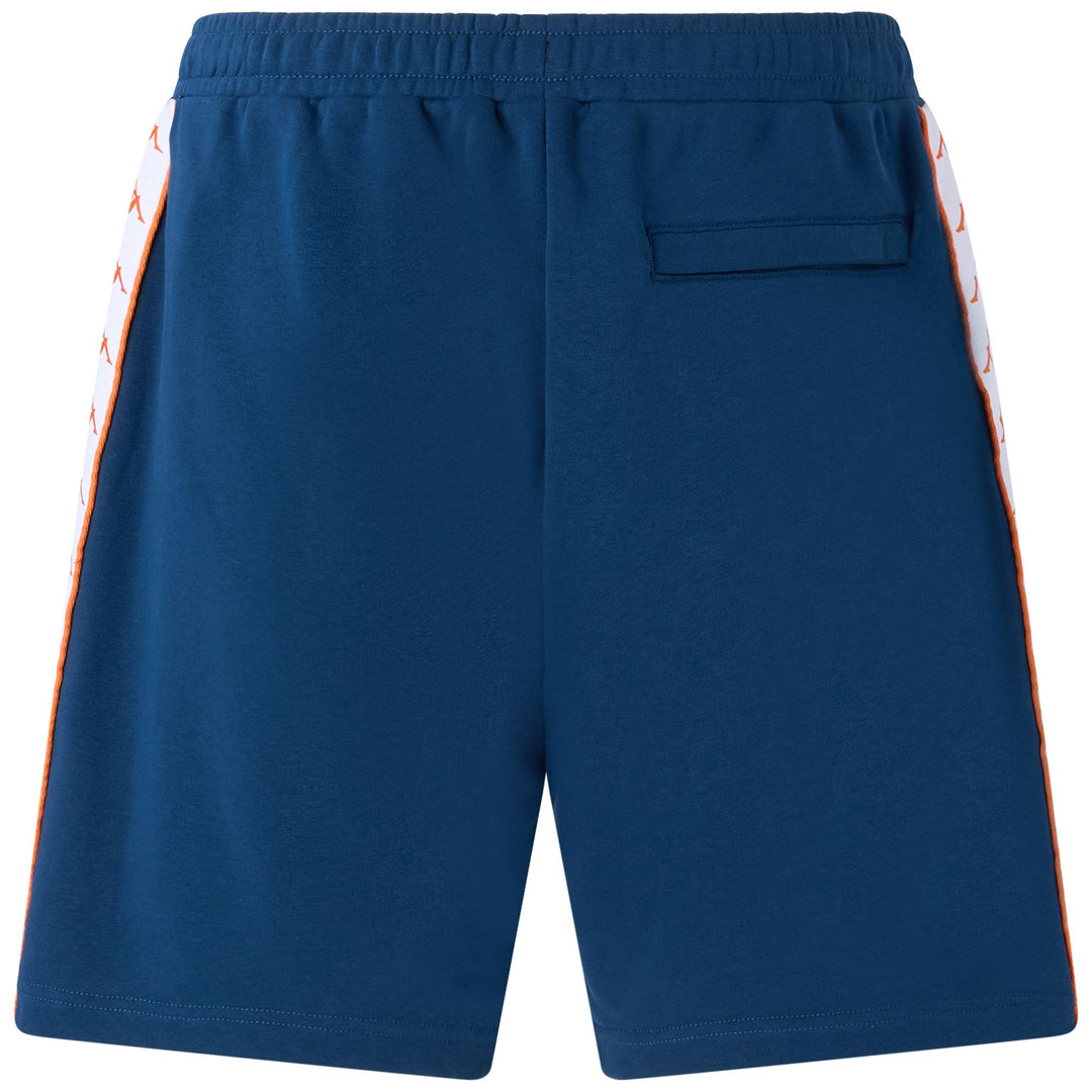 Pantalones cortos deportivos de calle para hombre, color azul oscuro y naranja, con bolsillos main