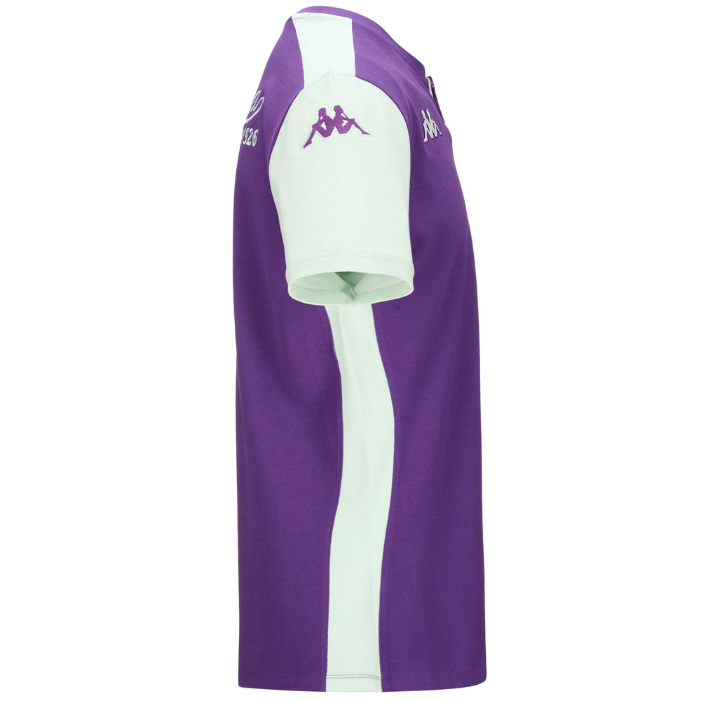 Polo da Calcio Slim Fit Uomo Viola in Cotone Biologico 02