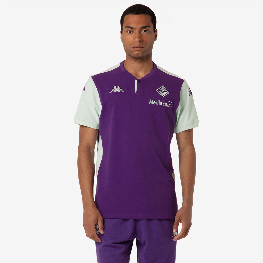Violet Men's Slim Fit Football Polo Shirt with Organic Cotton main