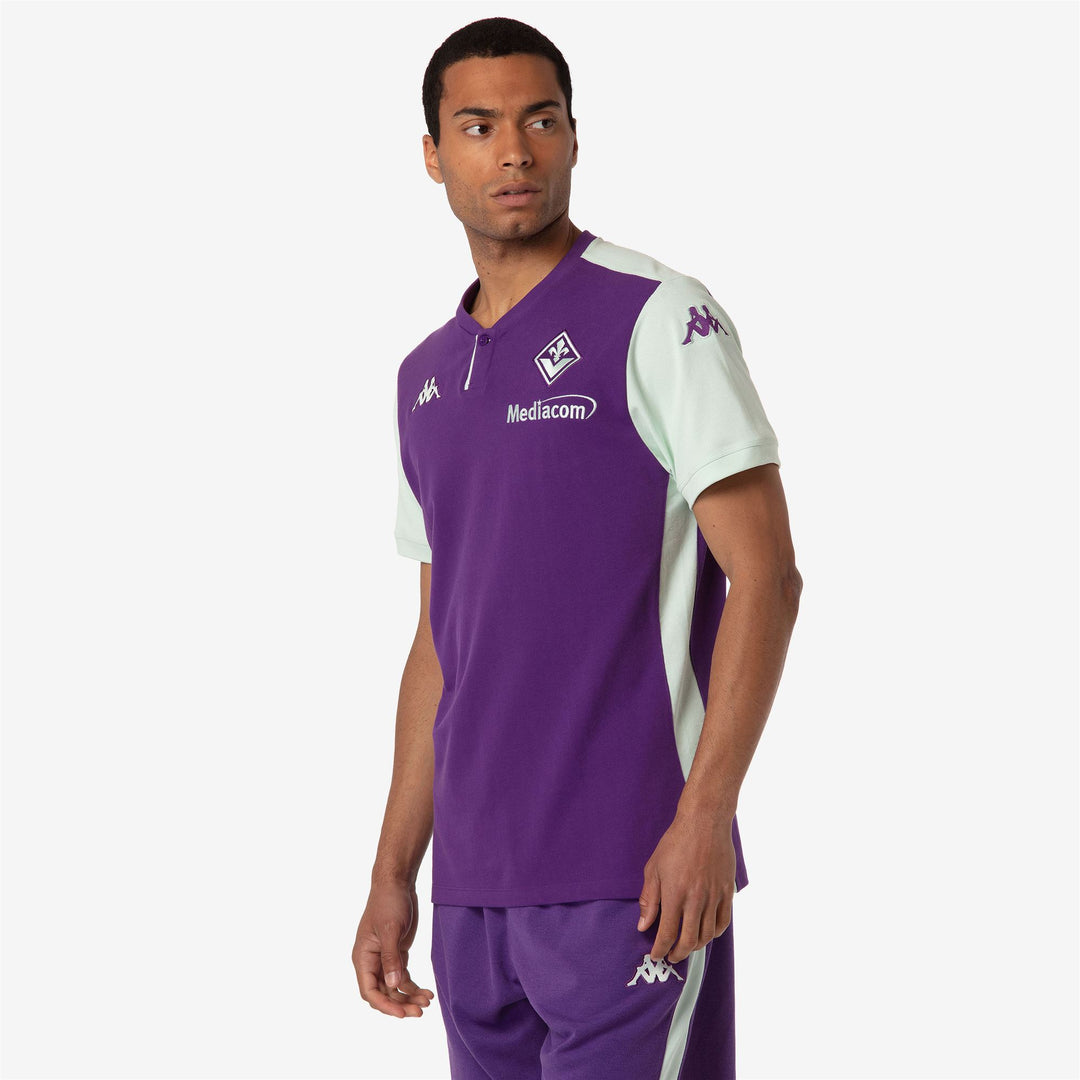 Violet Men's Slim Fit Football Polo Shirt with Organic Cotton main