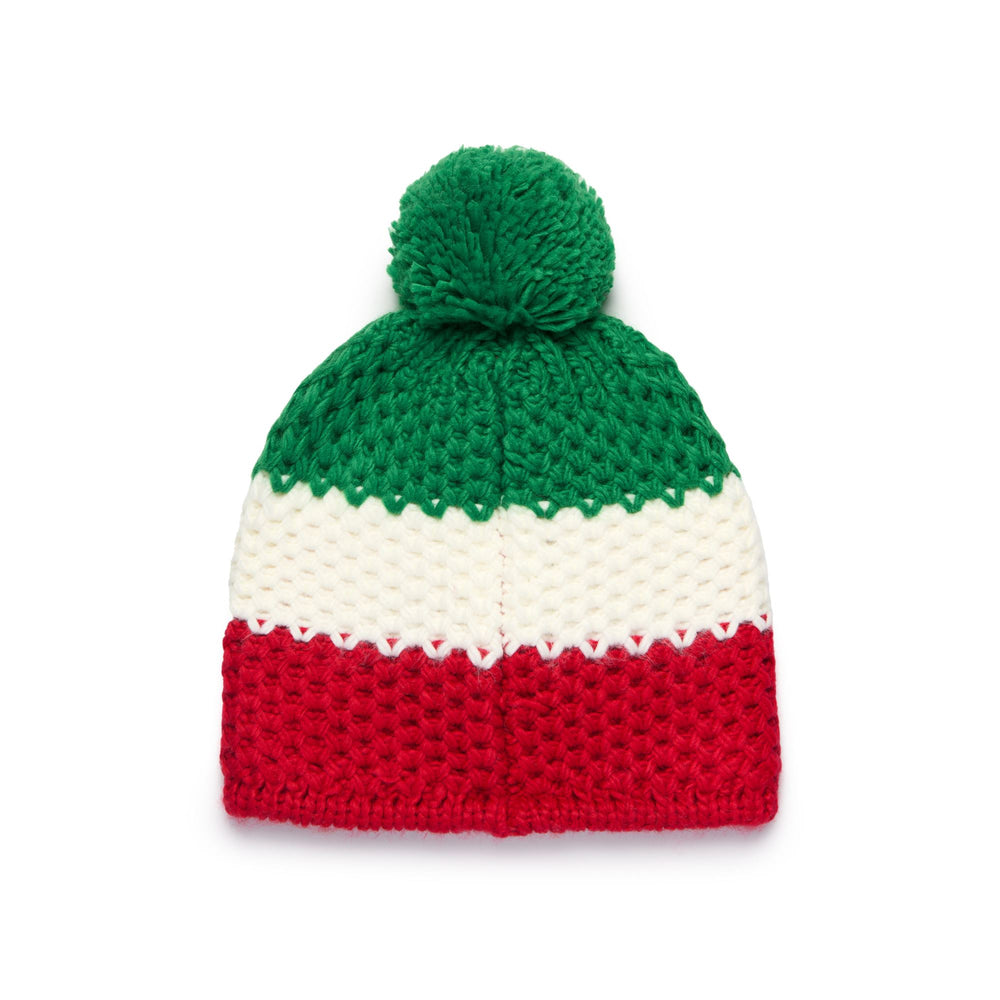 Green Unisex Knit Hat with Pom Pom and Polar Lining 02