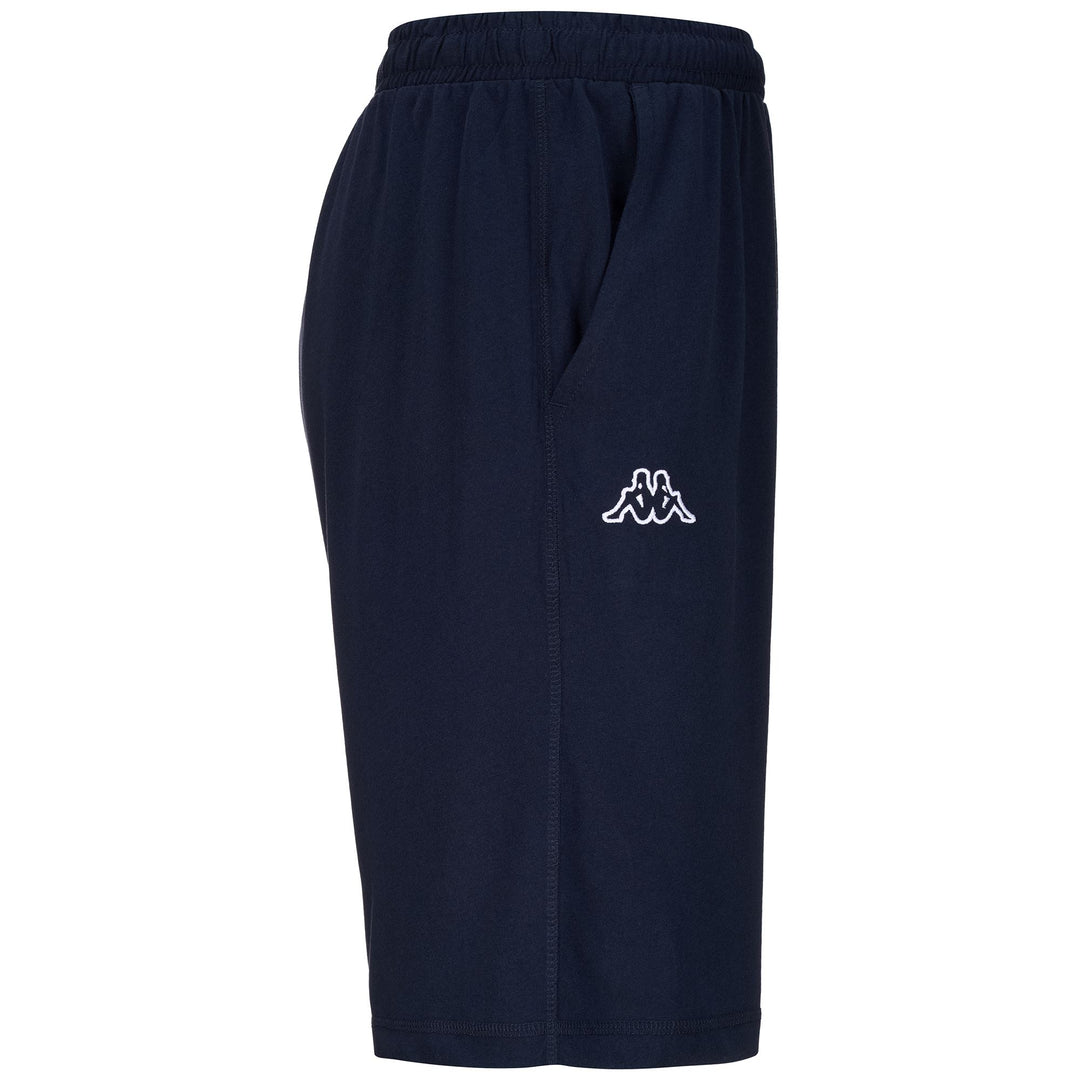 Short bermuda de sport bleu pour homme, coupe classique, en tissu recyclé main
