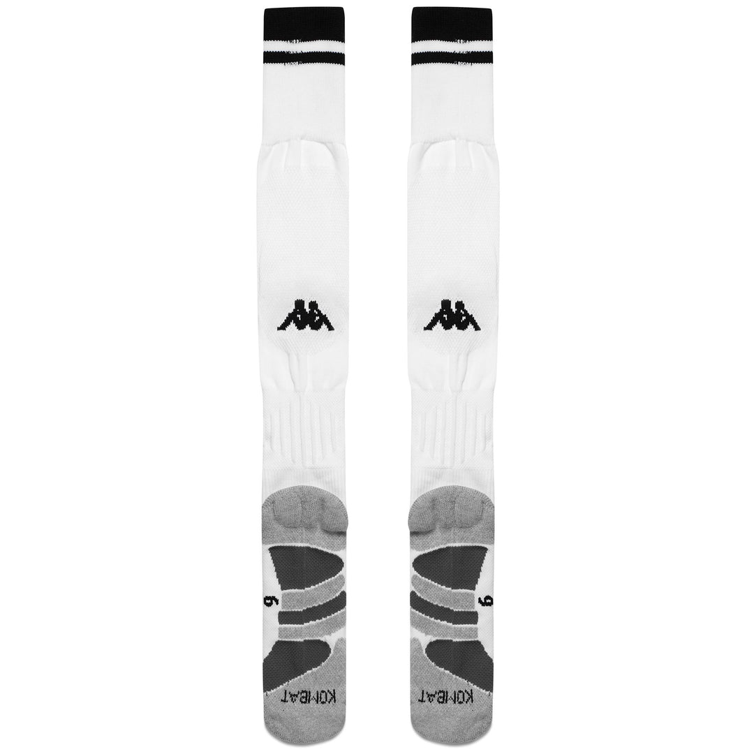 Black and White Men's Knee High Football Socks with Cushioning main