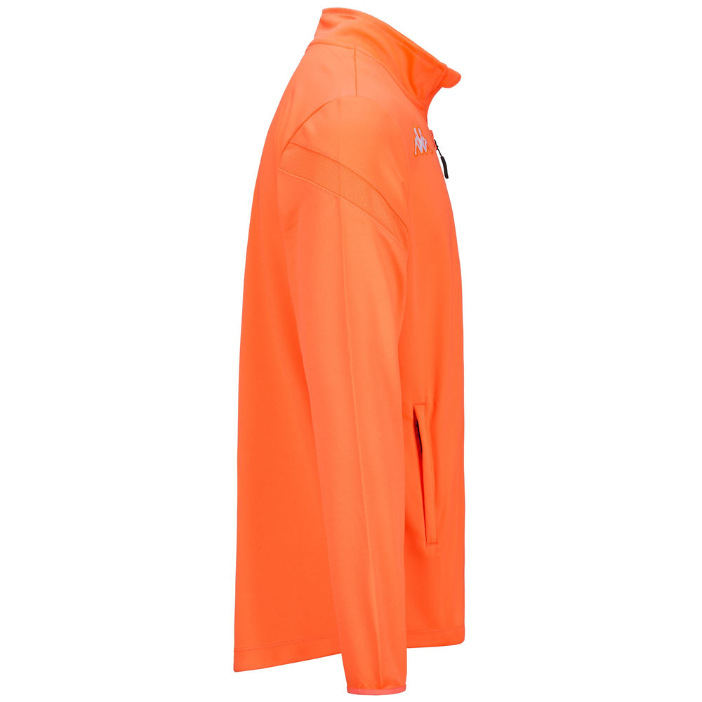 Chaqueta polar de fútbol color naranja llama para hombre. 02