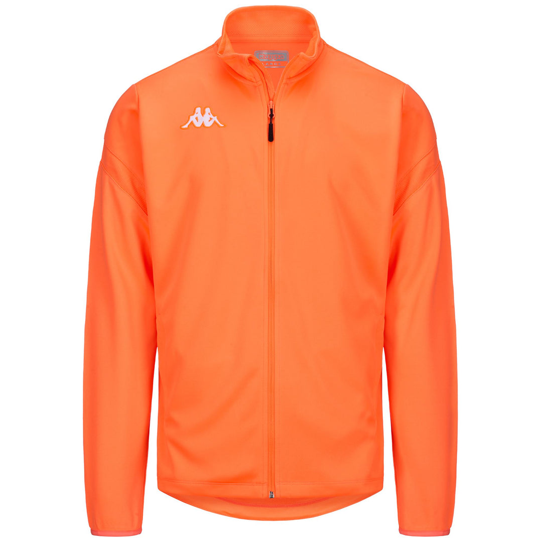 Chaqueta polar de fútbol color naranja llama para hombre. 01