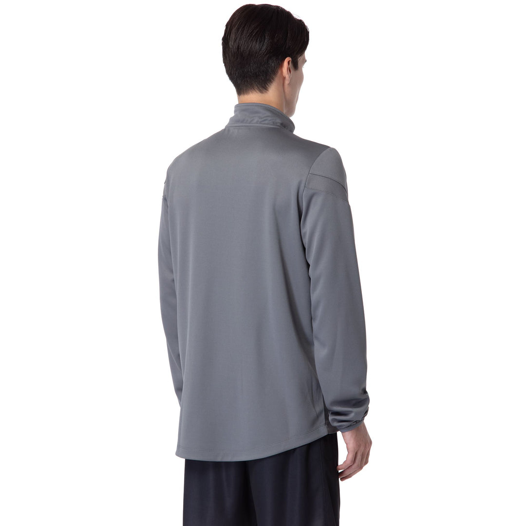 Smoky Grey Men's Football Fleece Jacket with Slim Fit Design main