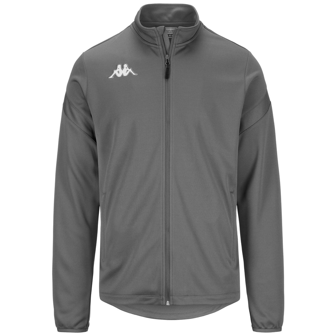 Chaqueta polar de fútbol gris ahumado para hombre con diseño ajustado 01