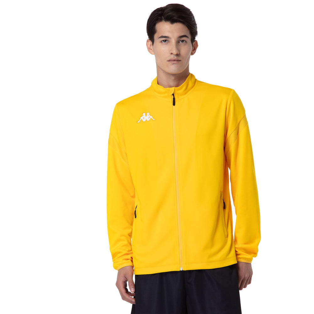 Chaqueta polar de fútbol para hombre en amarillo cromado 02