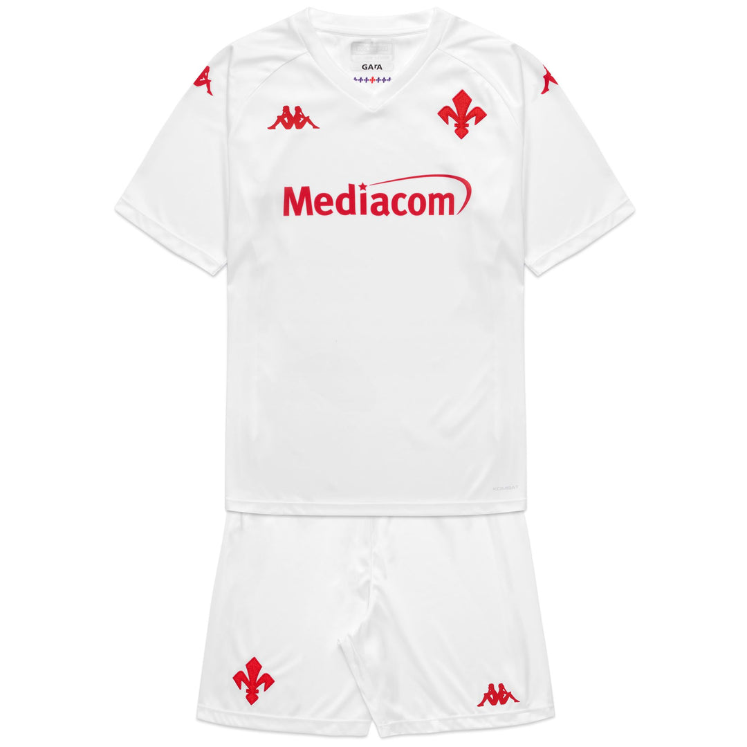 Ensemble short et maillot de football ACF Fiorentina pour garçon (blanc) 01