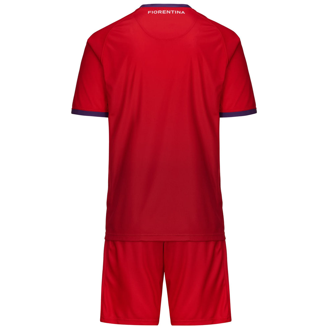 Completo Calcio per Ragazzi con Pantaloni Corti e Maglietta Viola Rossa main