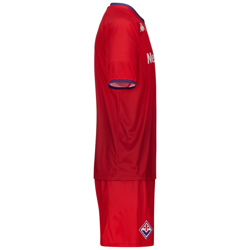 Red violet Boys Football Set with Shorts and T-Shirt 02