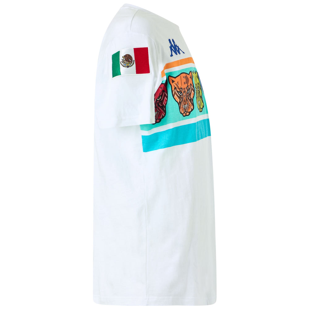 White Men's Ski T-Shirt with Printed Graphic 02