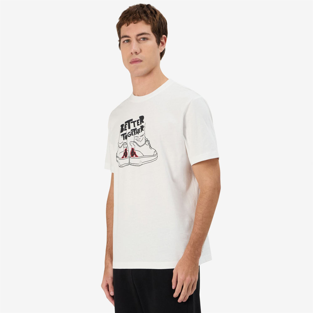 Camiseta deportiva para hombre en gris y blanco con estampado gráfico main
