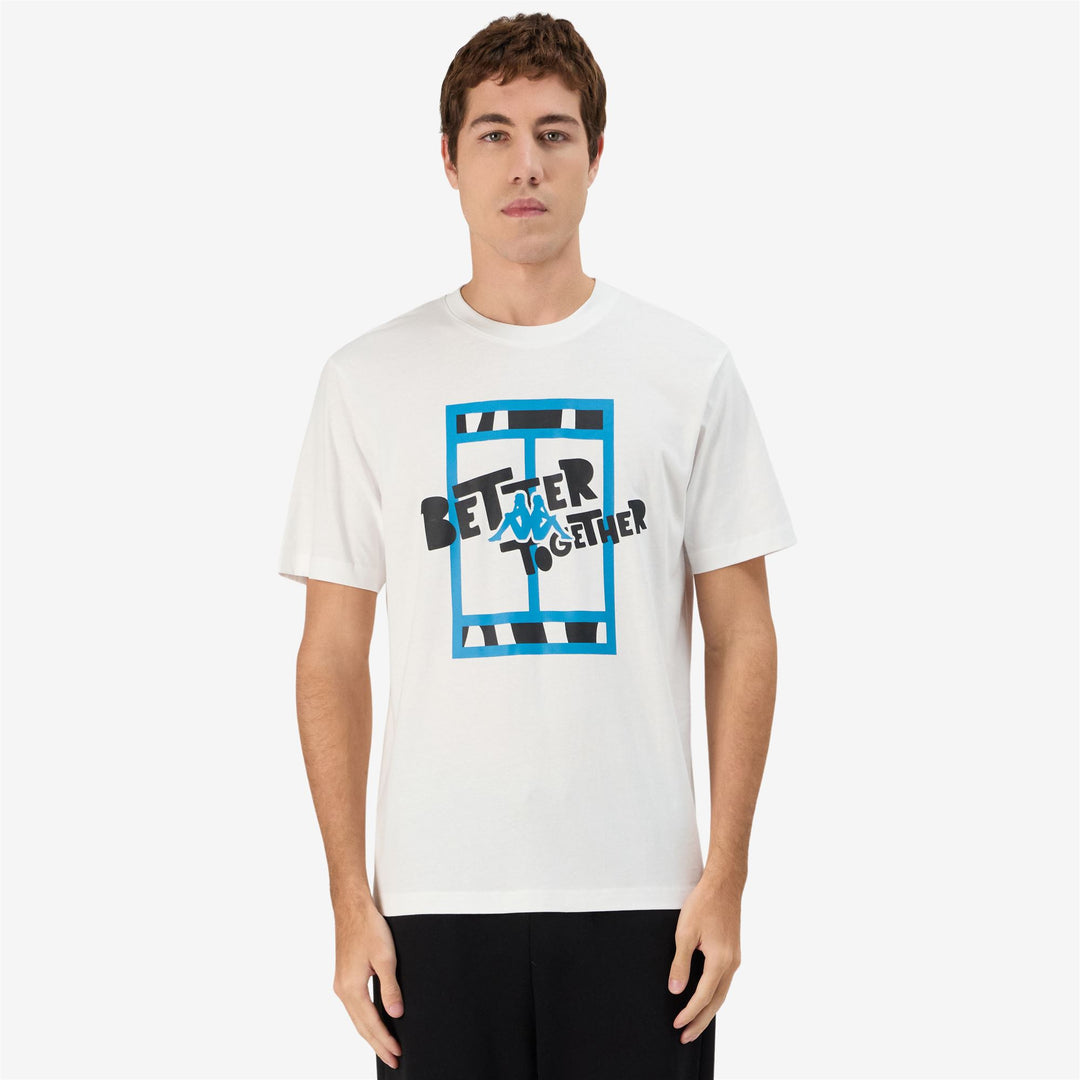 Camiseta deportiva para hombre en gris y blanco con estampado gráfico main