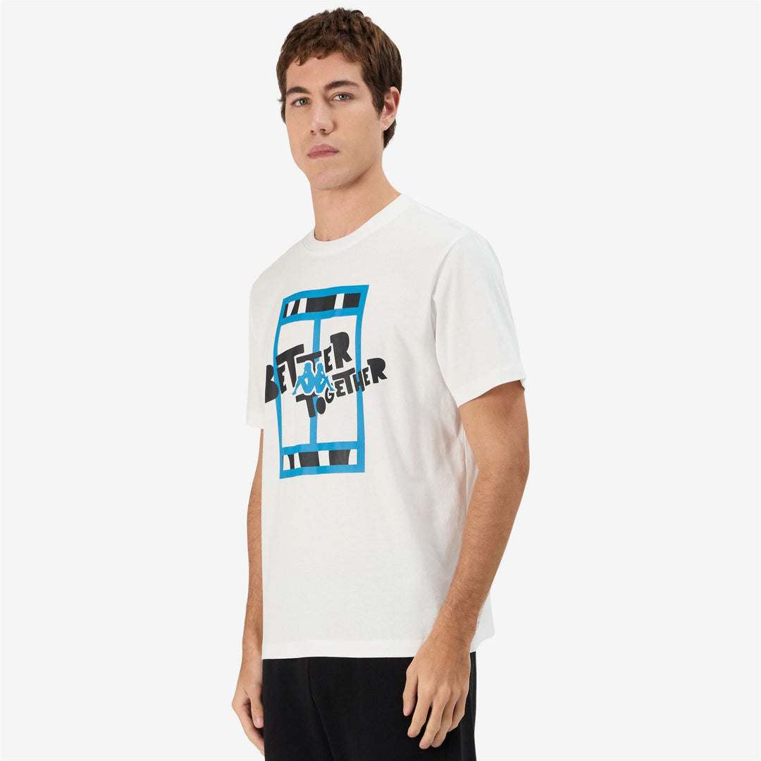 Camiseta deportiva para hombre en gris y blanco con estampado gráfico main