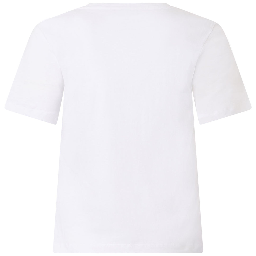 Grey White Women's Sportstyle T-Shirt with Graphic Print main