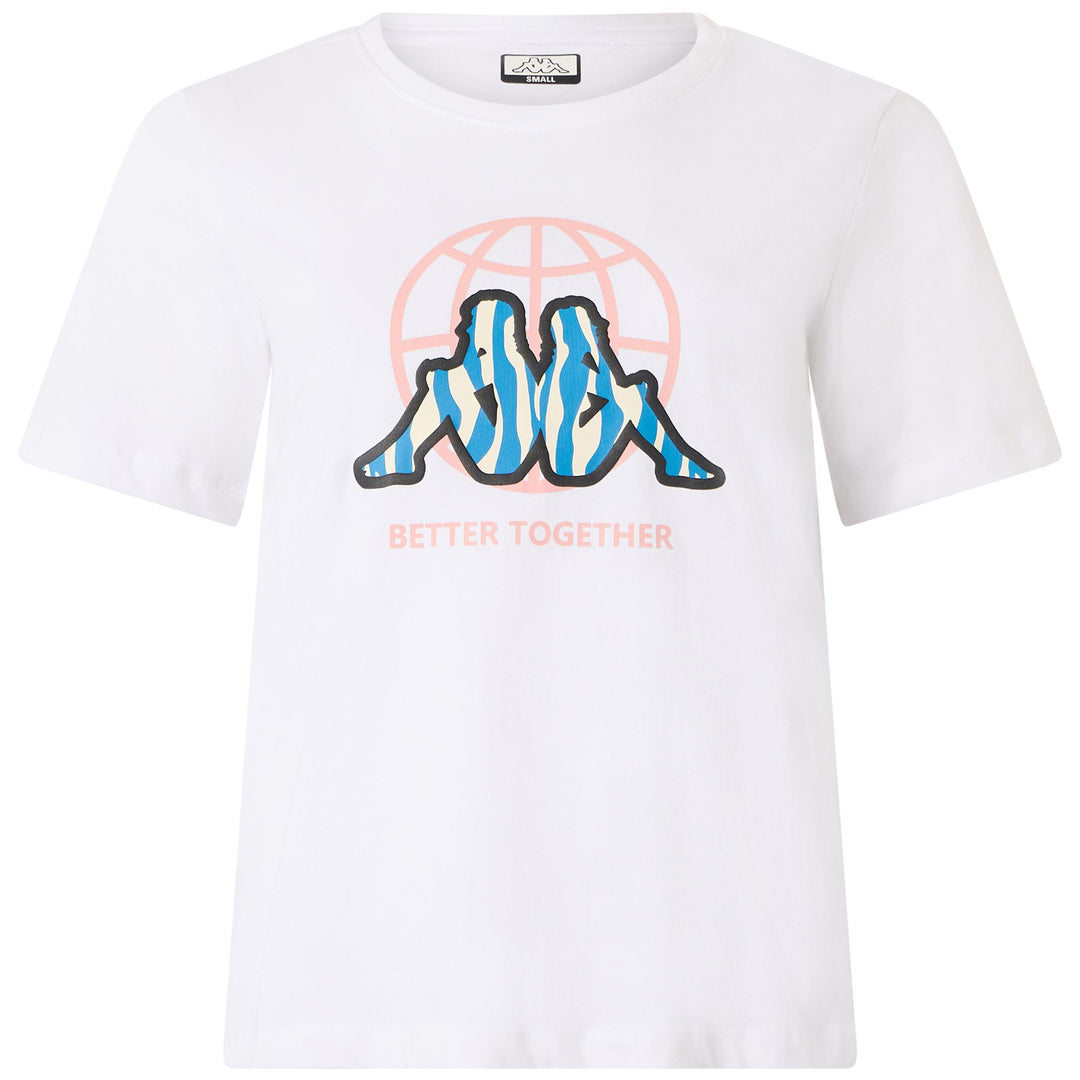 Grey White Women's Sportstyle T-Shirt with Graphic Print 01