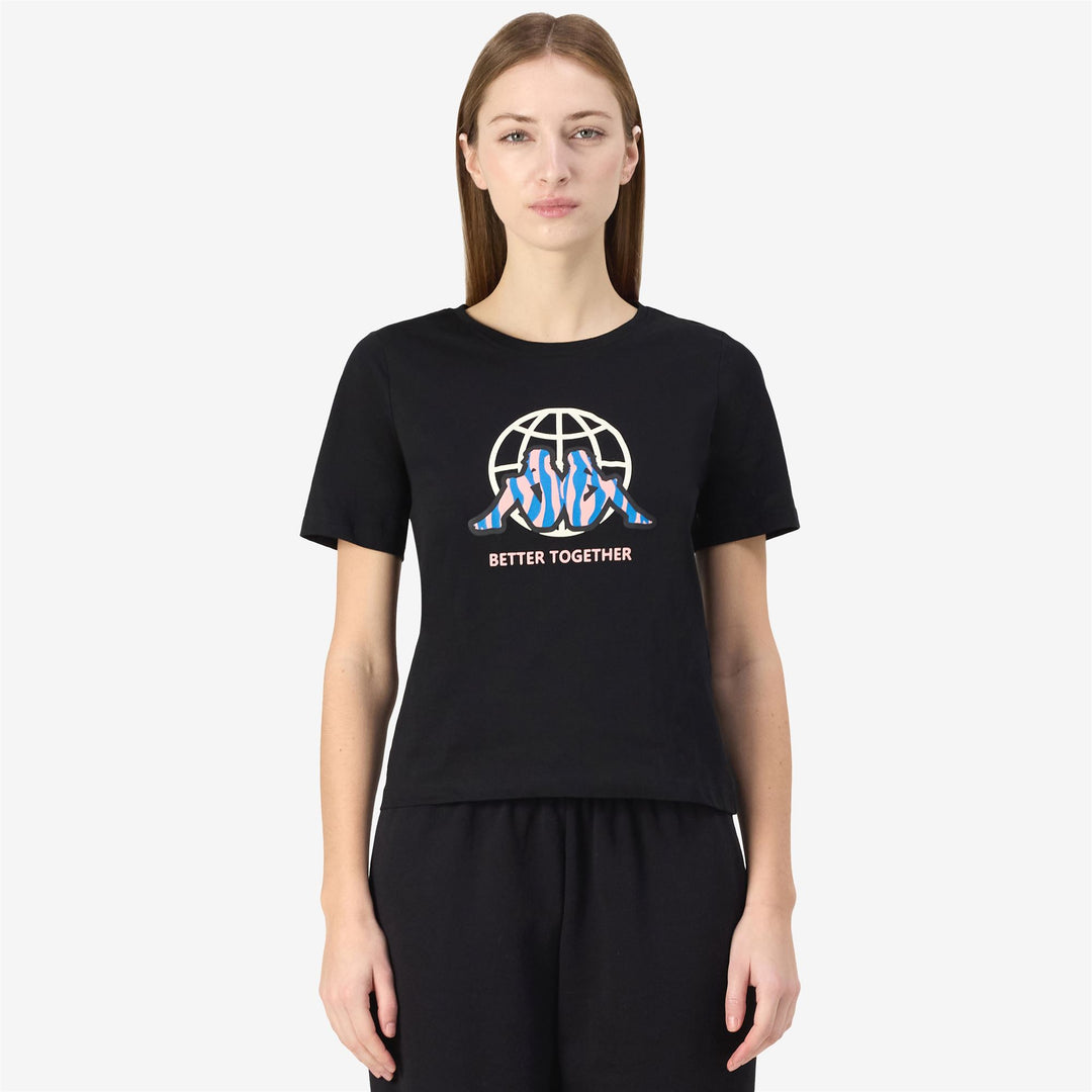 Black Women's Sportstyle T-Shirt with Graphic Print main