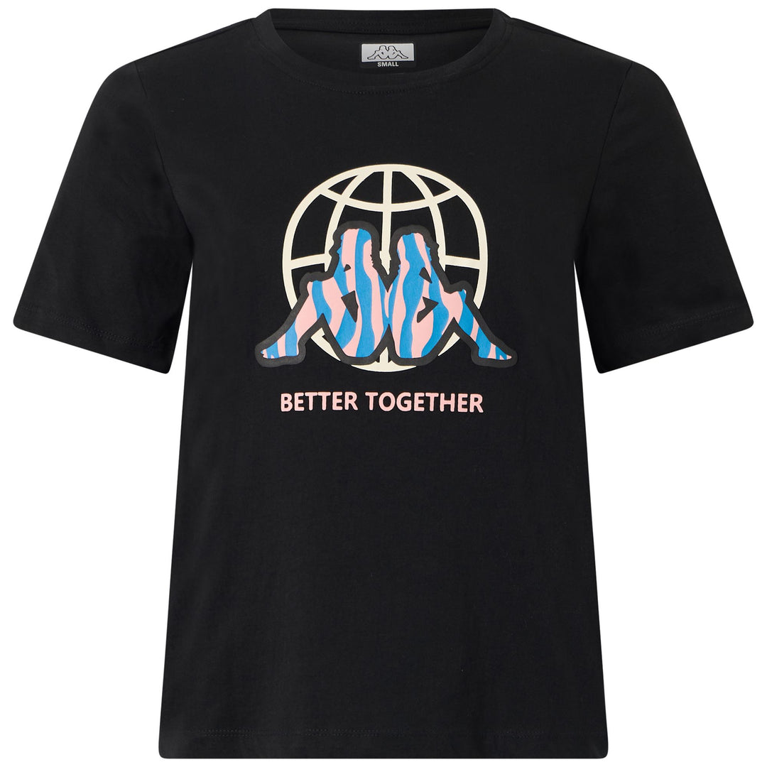 Black Women's Sportstyle T-Shirt with Graphic Print 01