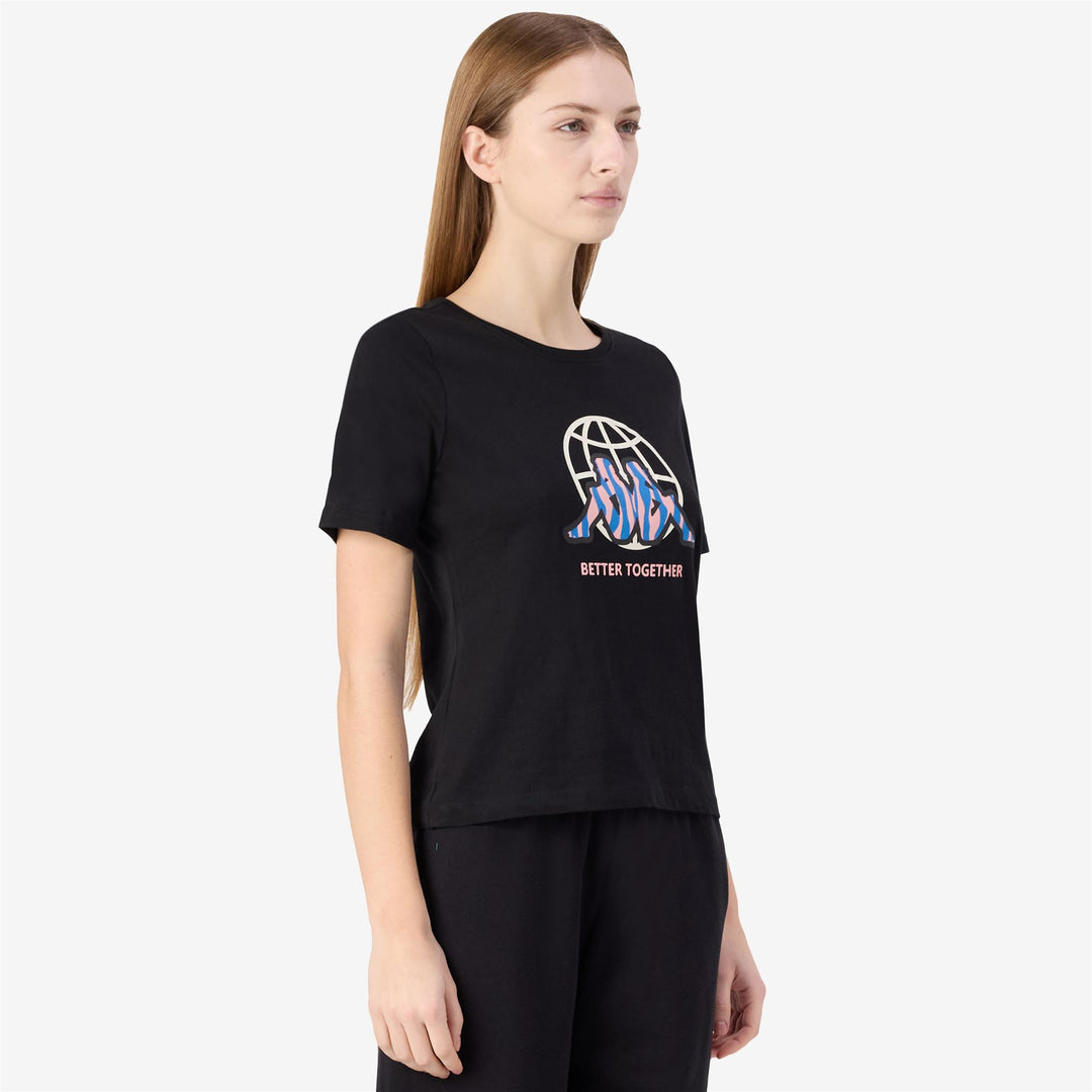 Black Women's Sportstyle T-Shirt with Graphic Print main