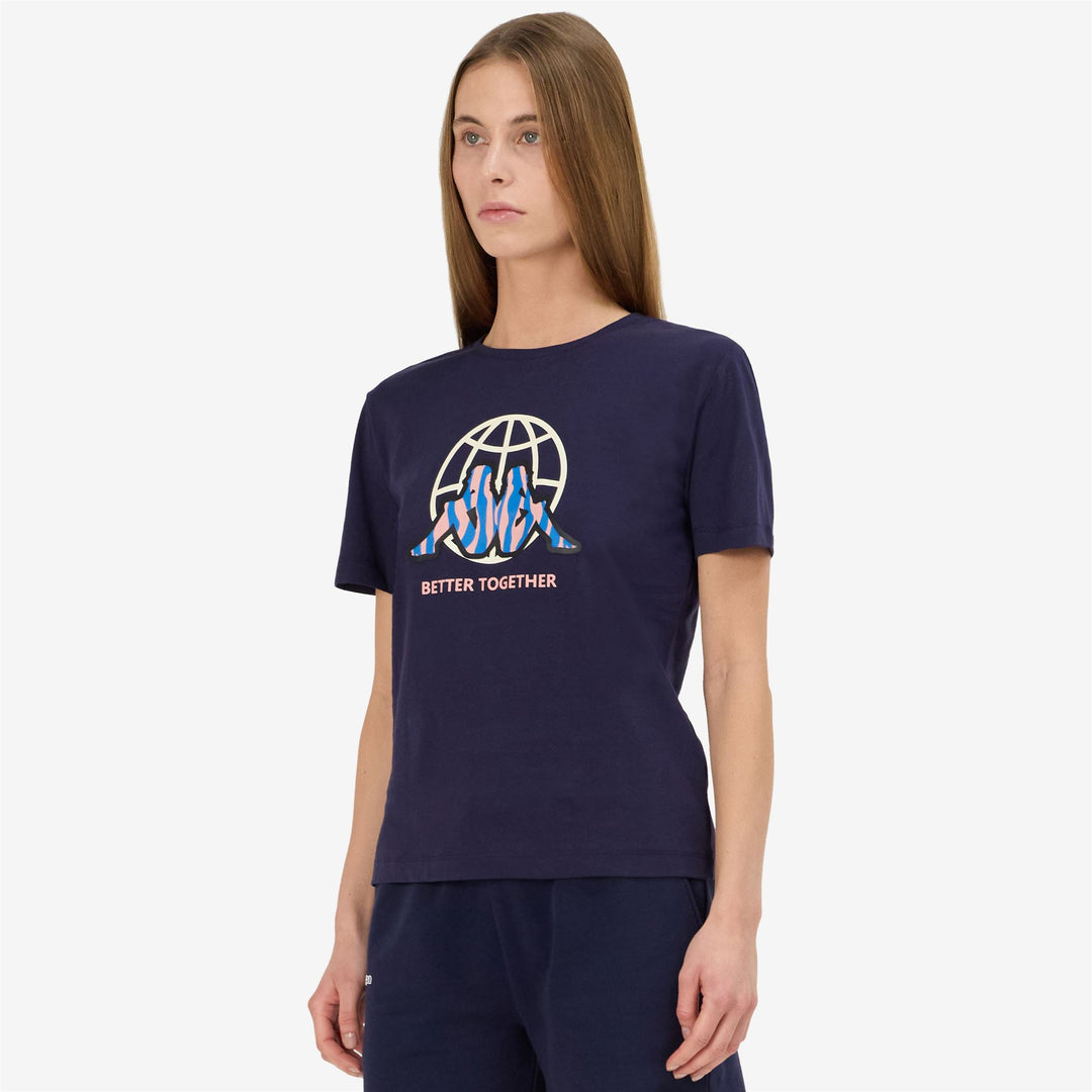 Marine Blue Women's Sportstyle T-Shirt with Graphic Print main